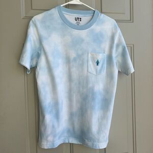UNIQLO x André Saraiva UT Tie-Dye Tee Light Blue S Streetwear Artist Collab